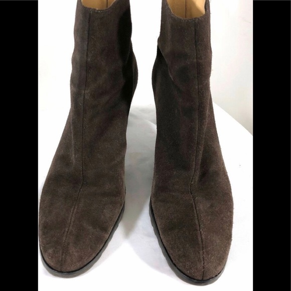 Ann Taylor Loft Brown Suede Ankle Boots - Picture 3 of 8